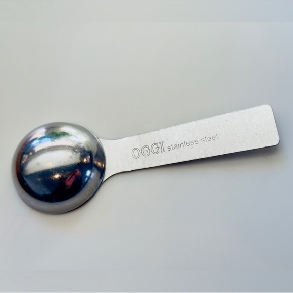 OGGI Coffee Tea Black Square Ceramic Canister Crock w Flip Lock Seal & Scoop - Picture 6 of 16